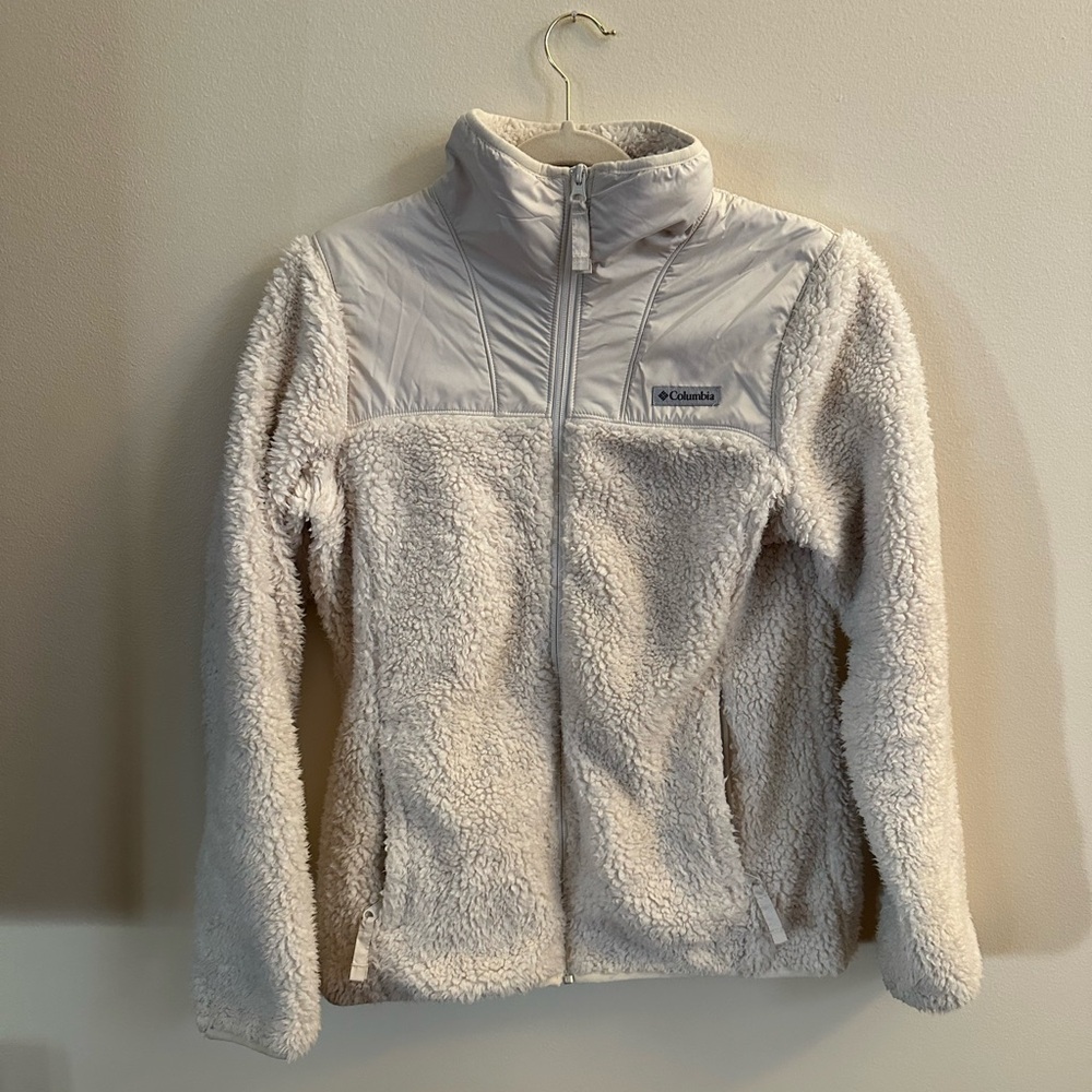 Columbia White Fleece Jacket - Picture 7 of 14